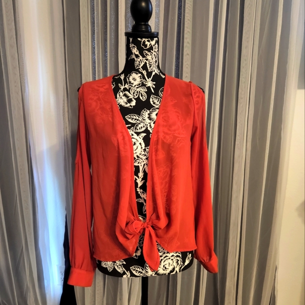 Tie front blouse